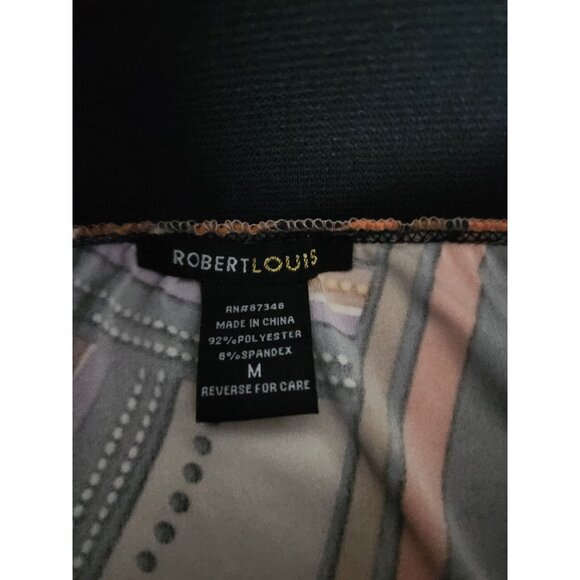 Robert Louis Women's Black Multicolor Print Pattern A-Line Maxi Skirt Medium - Picture 4 of 8